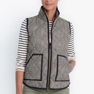 JCrew Herringbone Puffer Vest (XSmall)